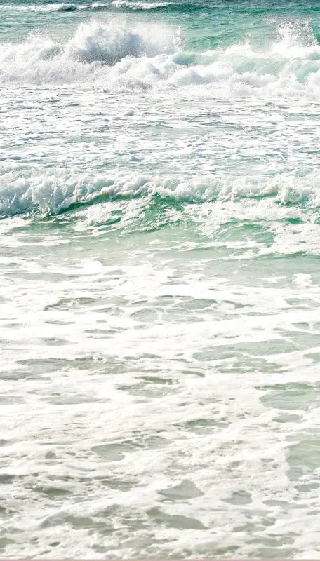 Luxury Gulf Coast waves triptych wall art, coastal decor, eco-friendly, vibrant colors, made in USA-panel 1