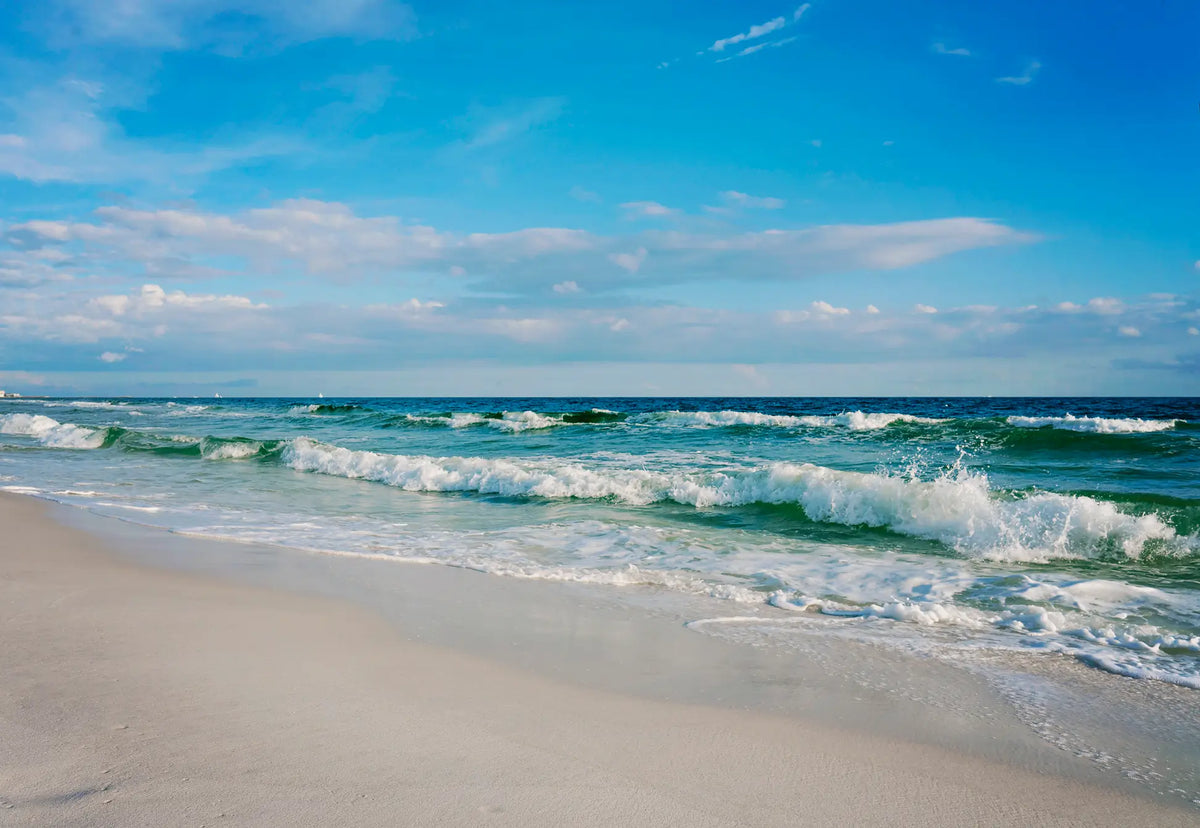 Florida Gulf Coast Waves Glass Print – Coastal Wall Art for Serenity