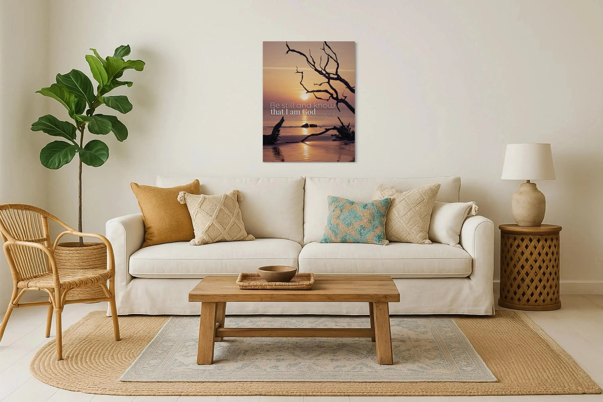 Bohemian coastal living room with rattan chairs, layered rugs, and ocean-inspired colors.