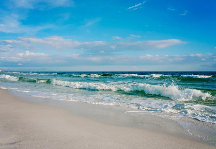 Florida Gulf Coast Waves Glass Print – Coastal Wall Art for Serenity