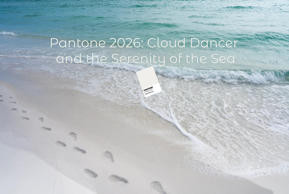 See how Pantone’s 2026 Color of the Year, Cloud Dancer (11-4201 TCX), captures the calm and clarity of coastal living through seven soothing palettes.