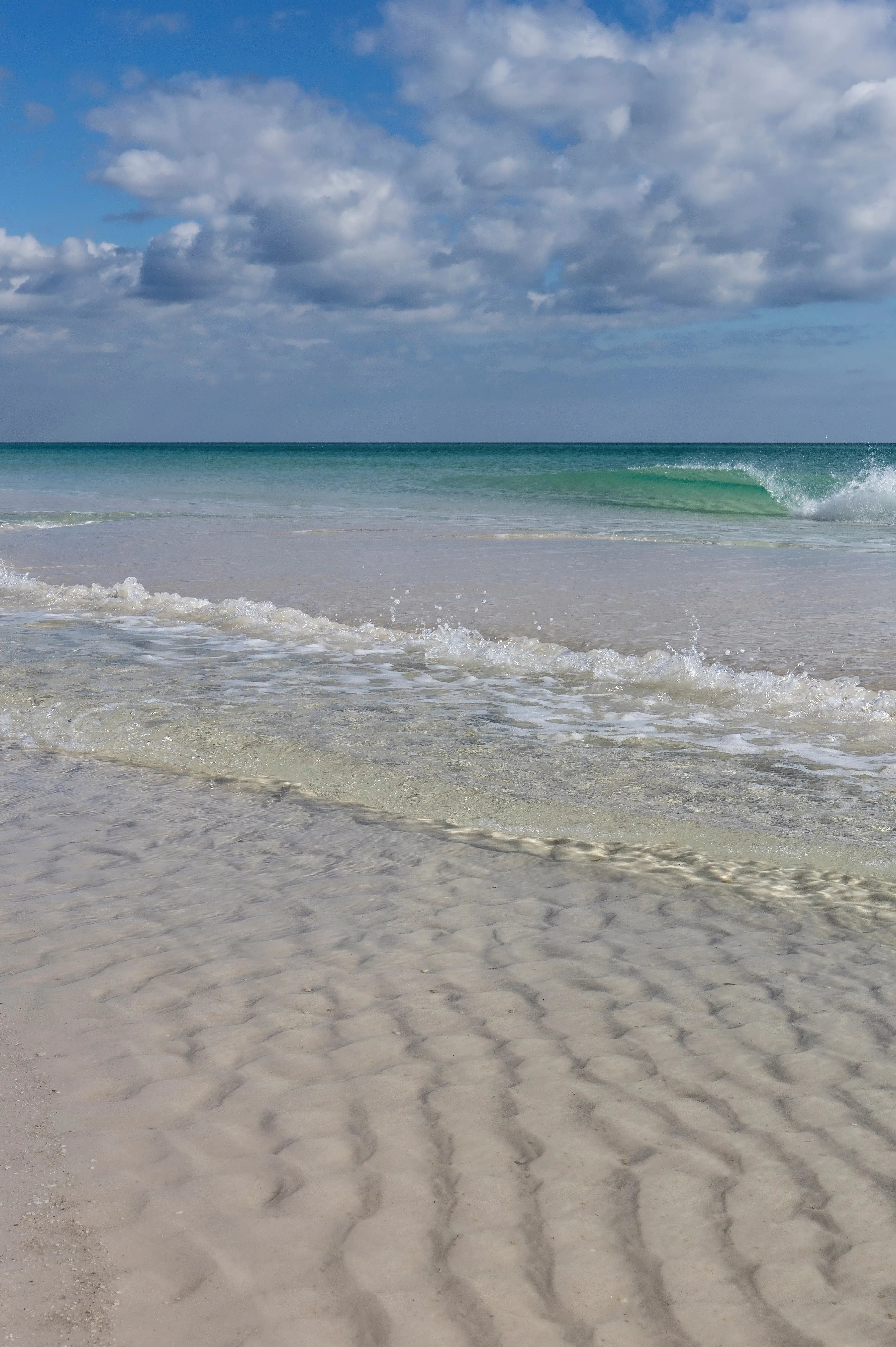 Crystal Clear Beach Triptych Glass Print - Gulf Coast