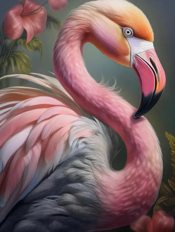 Tropical Paradise Flamingo Coastal Glass Print by Echoes of the Sea