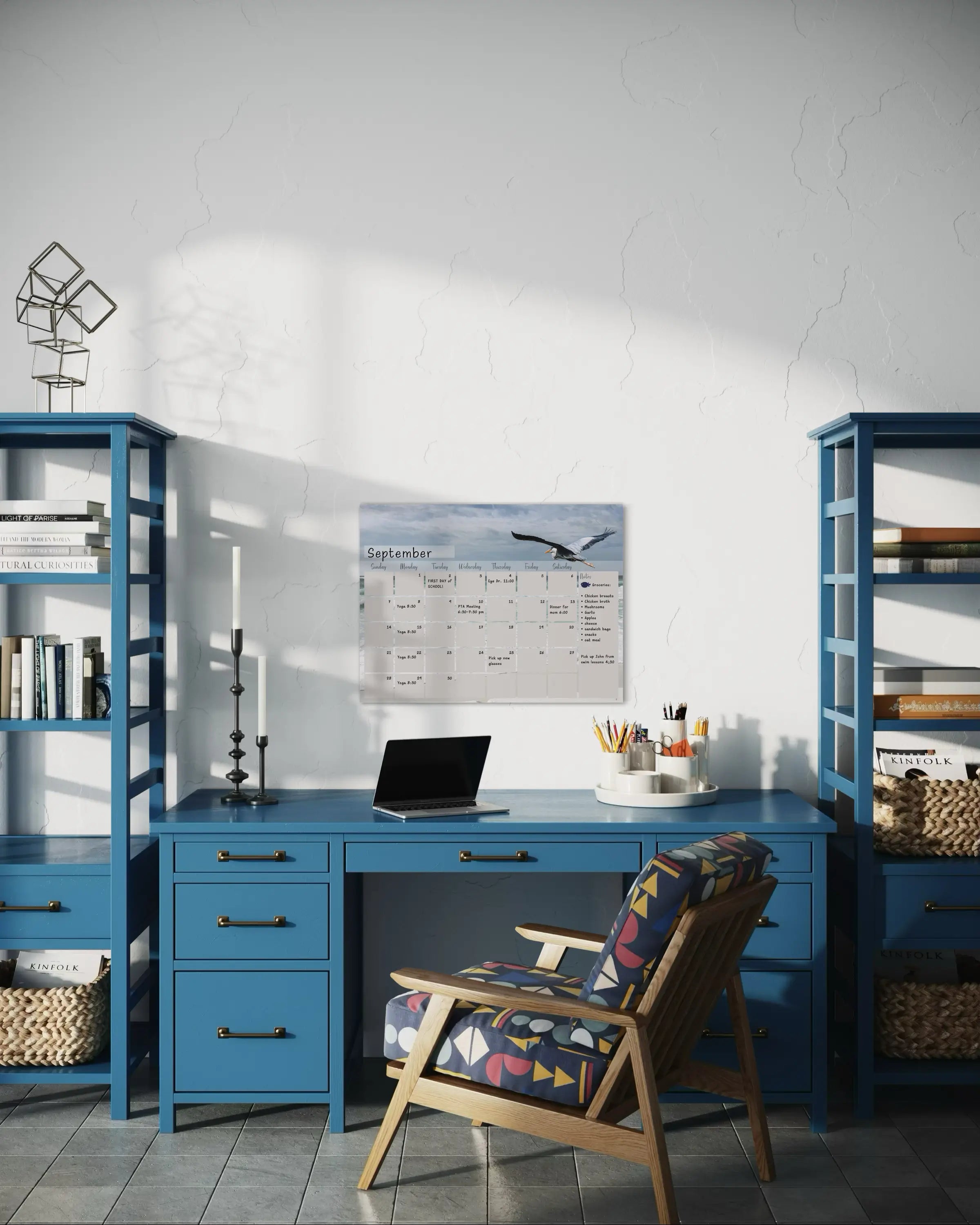 Great Blue Heron Perpetual Glass Calendar