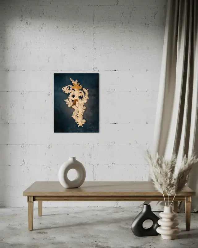 Coral Reef Dreams Art Print with and Starfish Details - Coastal Glass Prints