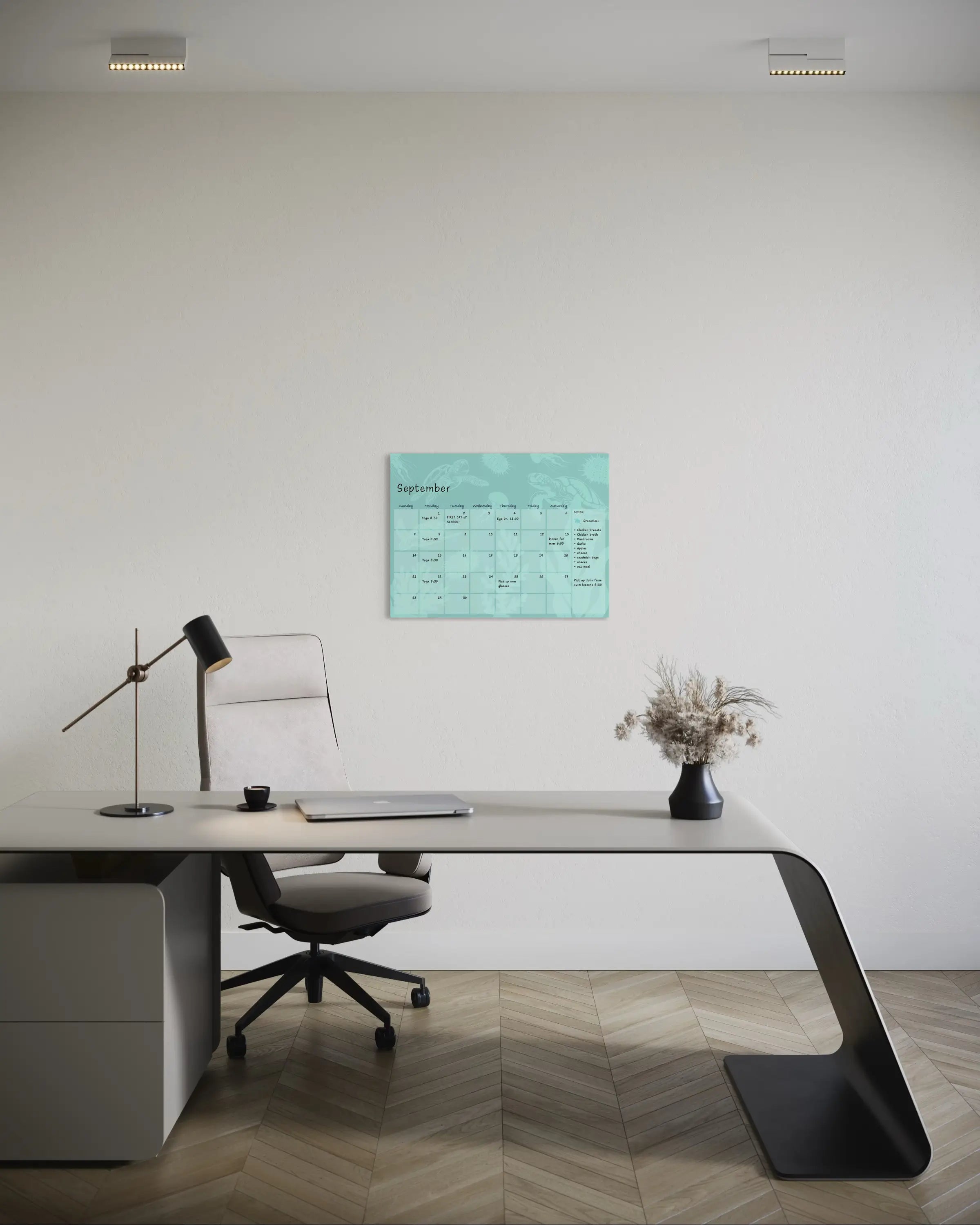 Sealife Art Perpetual Glass Calendar