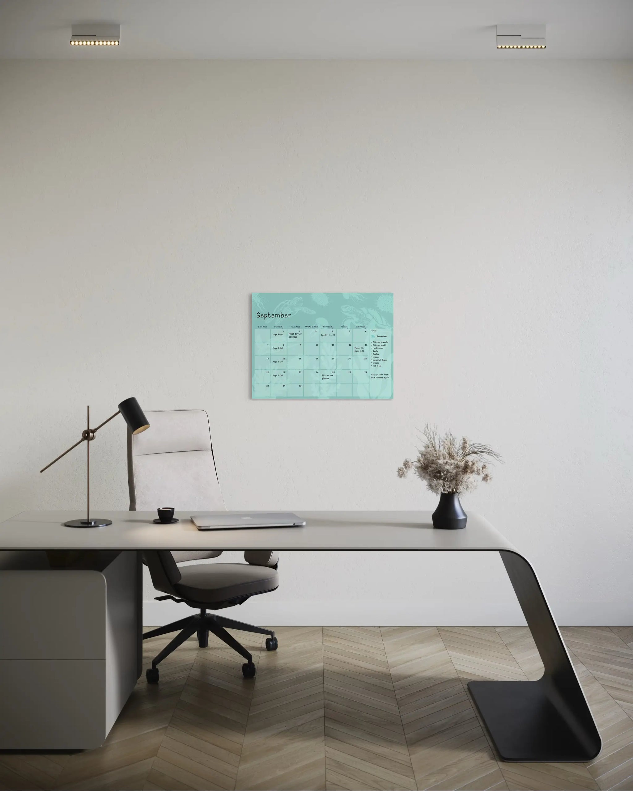 Sealife Art Perpetual Glass Calendar