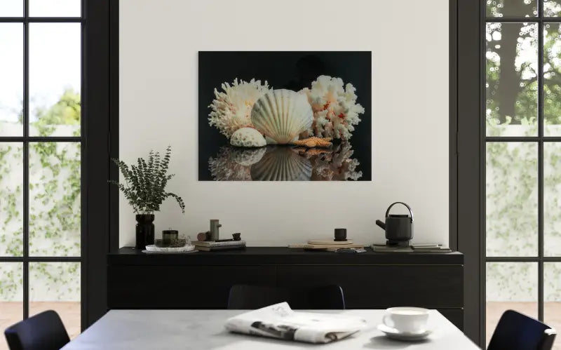 Seashell Serenity Glass Art - Coastal Prints