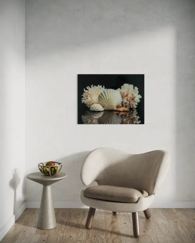 Seashell Serenity Glass Art - Coastal Prints
