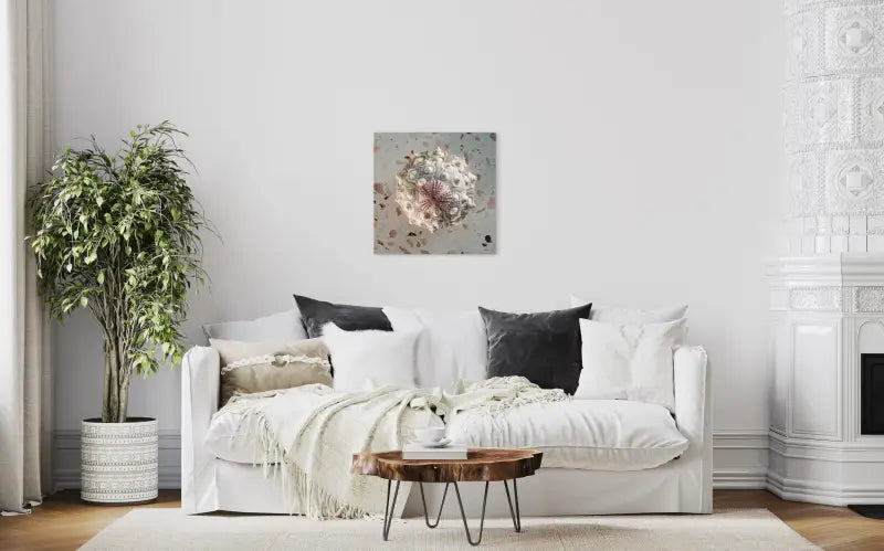 Seaside Serenity Print of Pink Sea Urchins for Coastal Elegance - Glass Prints
