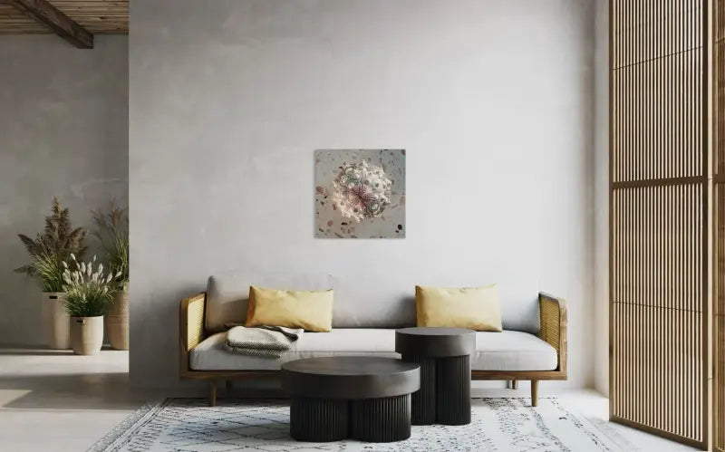 Seaside Serenity Print of Pink Sea Urchins for Coastal Elegance - Glass Prints